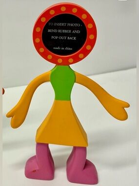 Vintage 90's CBS Designs Flexo Buddies Photo Picture Frame Girl Woman Bendable